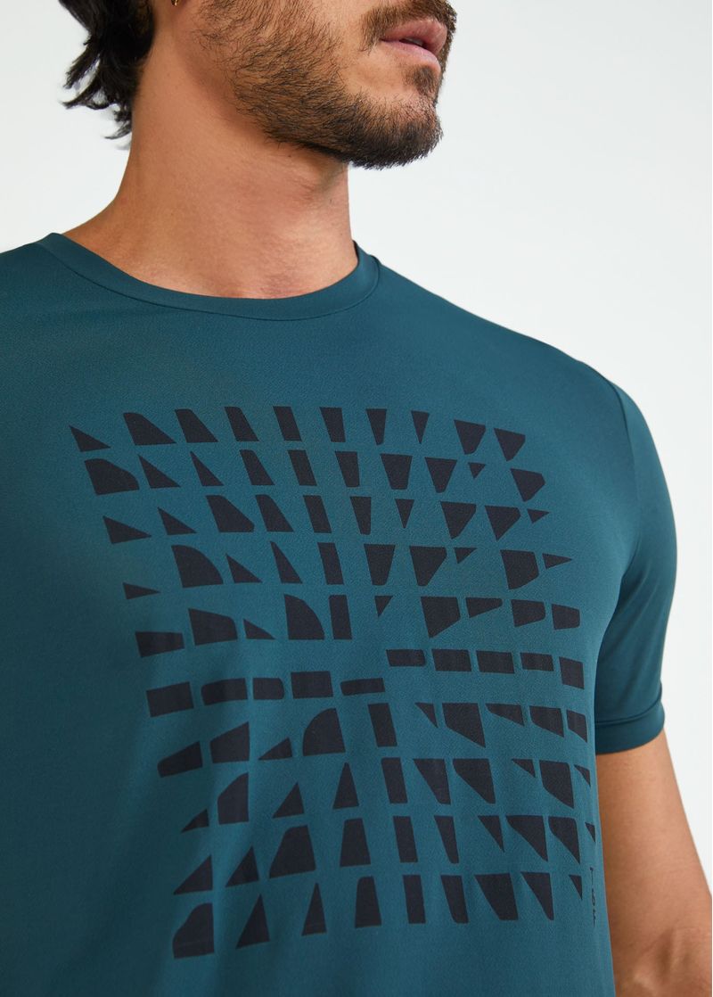 Camiseta Masculina Manga Curta Thermodry Cubos